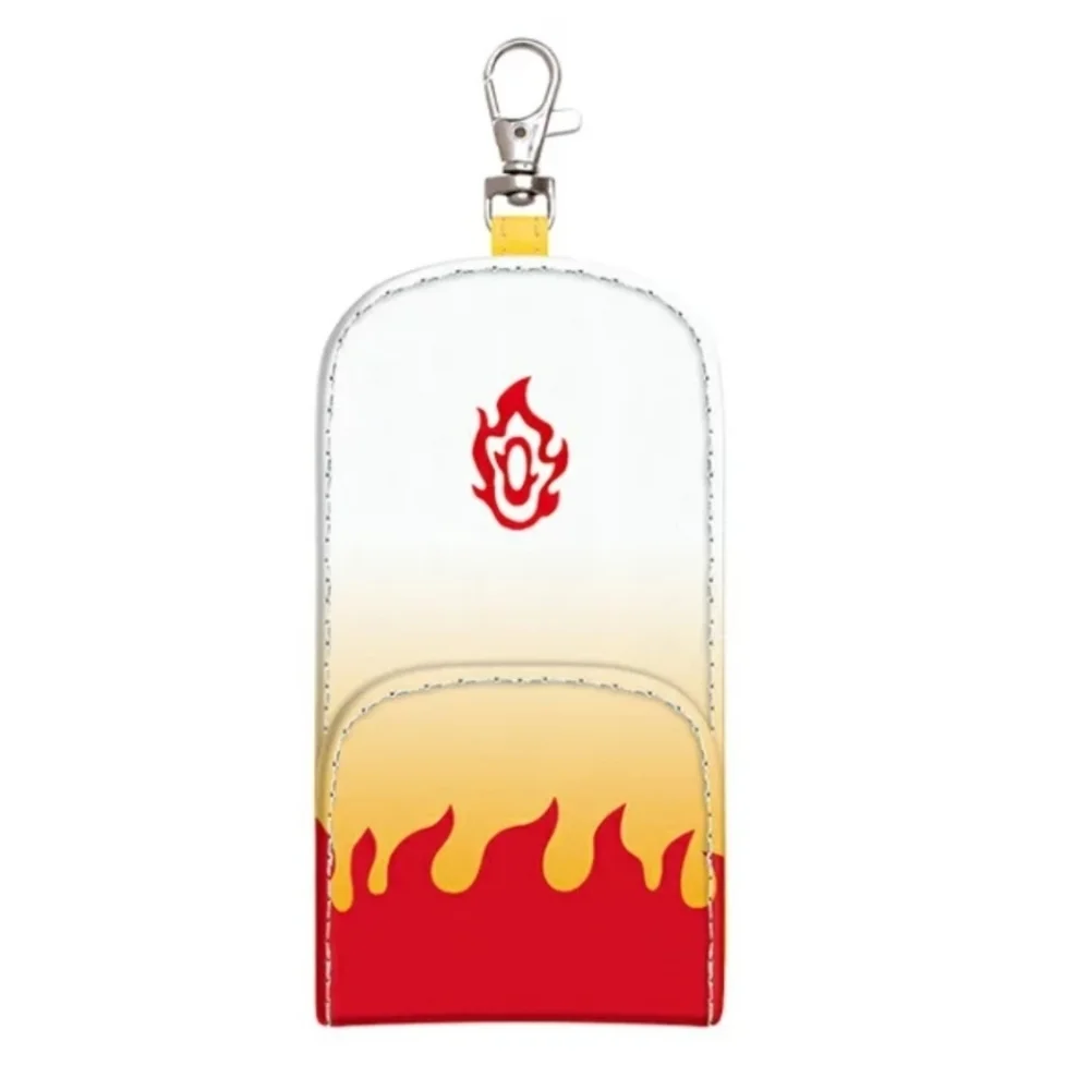 Demon Slayer Kyojuro Rengoku Key Case Cover with Keychain Snap and Hook Reel